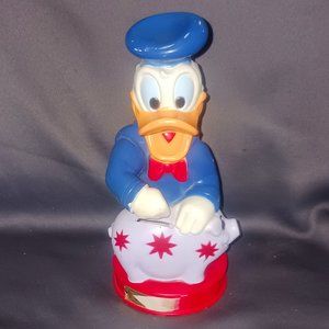 Vintage Disney Donald Duck Bank with Operating Coin Hand